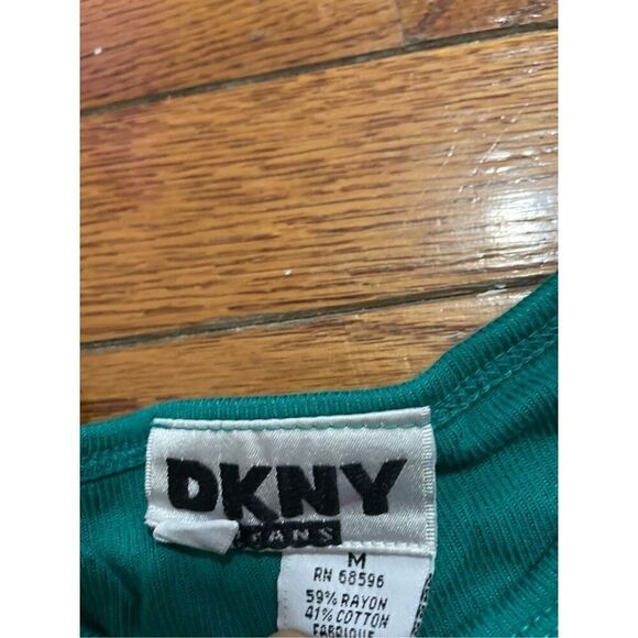 Y2K vintage teal DKNY jeans basic comfort short sleeved t shirt size medium - Picture 7 of 8